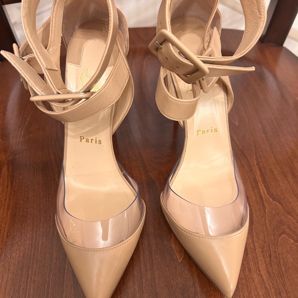 Elegant Christian Louboutin Beige Women's Shoes